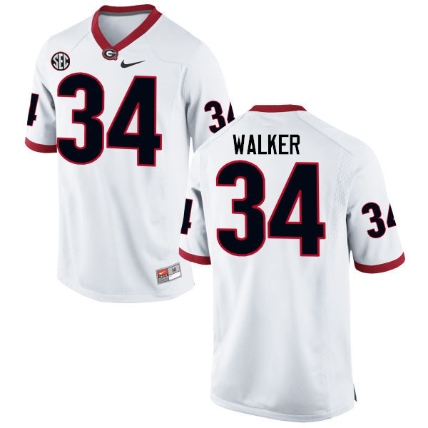 Mens #34 Herschel Walker Georgia Bulldogs Stitched Nike White College Football Game Jersey S-3XL