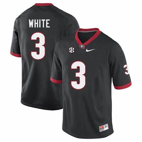 Mens #3 Zamir White Georgia Bulldogs Stitched Nike Black College Football Game Jersey S-3XL