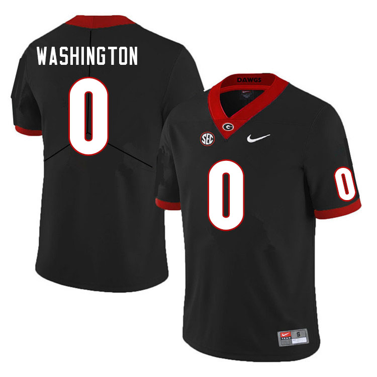 Mens #0 Darnell Washington Georgia Bulldogs Stitched Nike Black College Football Game Jersey S-3XL