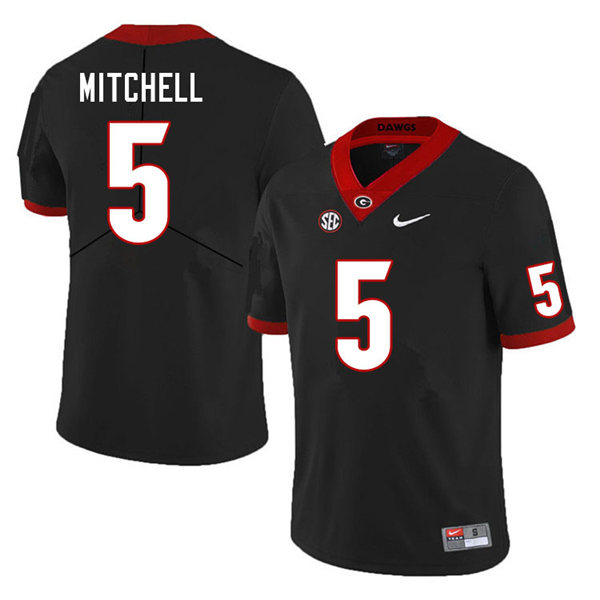 Mens #5 Adonai Mitchell  Georgia Bulldogs Stitched Nike Black College Football Game Jersey S-3XL 