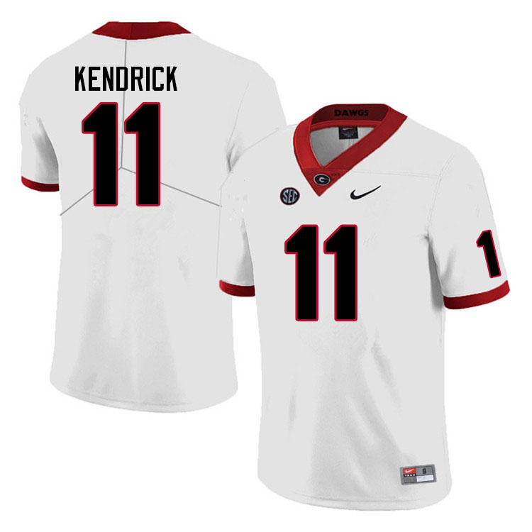 Mens #11 Derion Kendrick Georgia Bulldogs Stitched Nike White College Football Game Jersey S-3XL