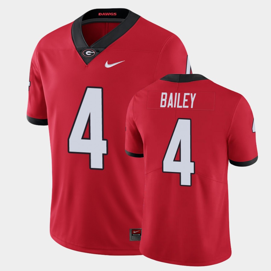 Mens #4 champ bailey Georgia Bulldogs Stitched Nike Team Color Red College Football Game Jersey S-3XL