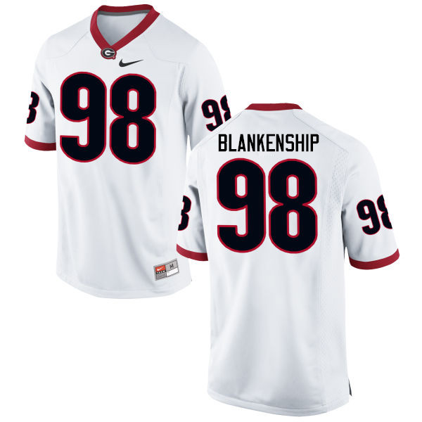Mens #98 Rodrigo Blankenship Georgia Bulldogs Stitched Nike White College Football Game Jersey S-3XL