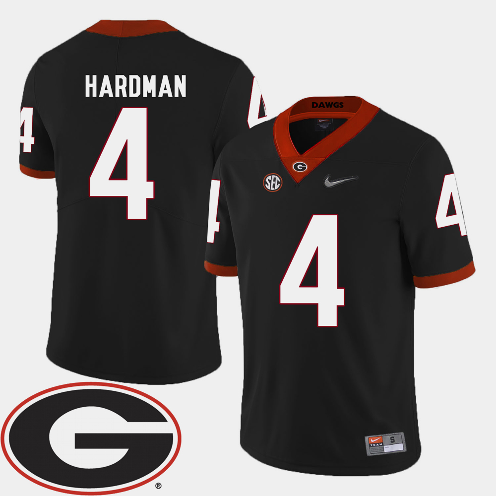 Mens #4 mecole hardman Georgia Bulldogs Stitched Nike Black College Football Game Jersey S-3XL 