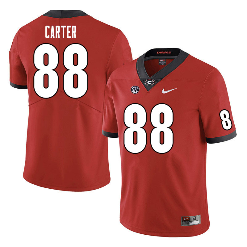Mens #88 Jalen Carter Georgia Bulldogs Stitched Nike Team Color Red College Football Game Jersey S-3XL