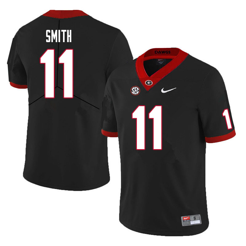 Mens #11 Arian Smith Georgia Bulldogs Stitched Nike Black College Football Game Jersey S-3XL 