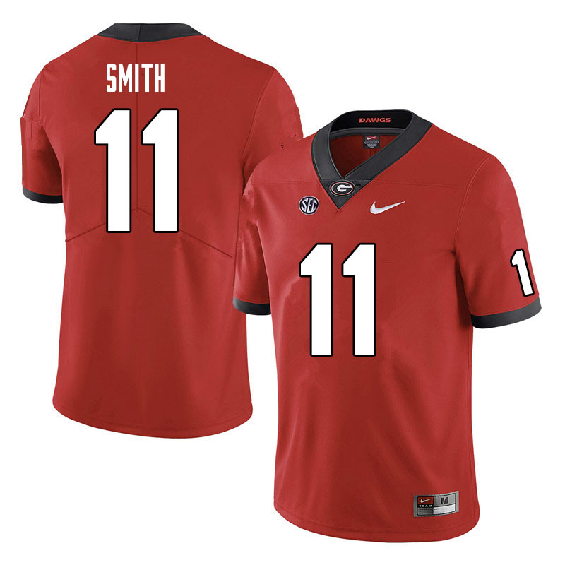 Mens #11 Arian Smith Georgia Bulldogs Stitched Nike Team Color Red College Football Game Jersey S-3XL