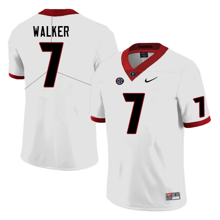 Mens #7 Quay Walker Georgia Bulldogs Stitched Nike White College Football Game Jersey S-3XL