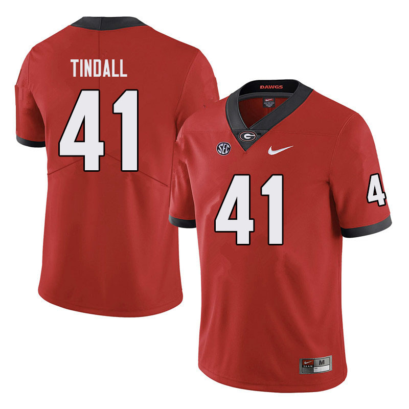 Mens #41 Channing Tindall Georgia Bulldogs Stitched Nike Team Color Red College Football Game Jersey S-3XL