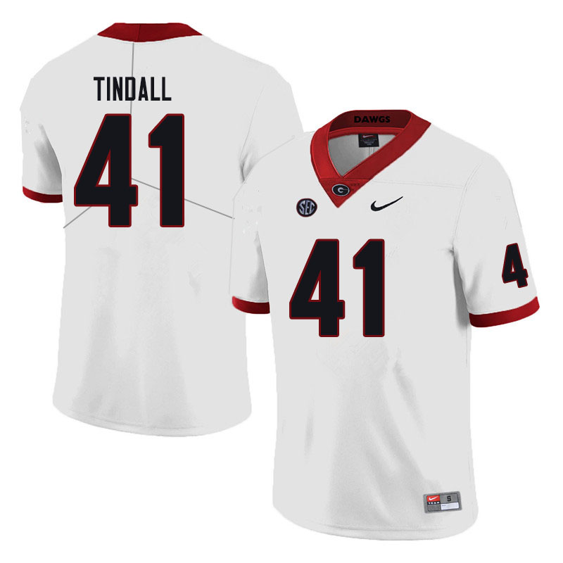 Mens #41 Channing Tindall Georgia Bulldogs Stitched Nike White College Football Game Jersey S-3XL