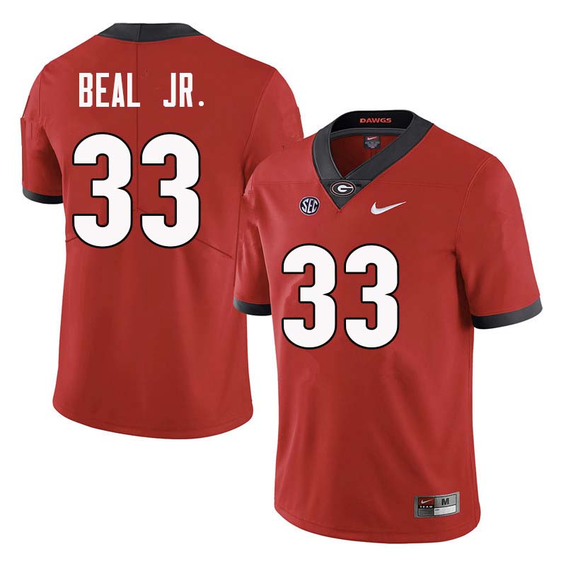 Mens #33 Robert Beal Jr. Georgia Bulldogs Stitched Nike Team Color Red College Football Game Jersey S-3XL