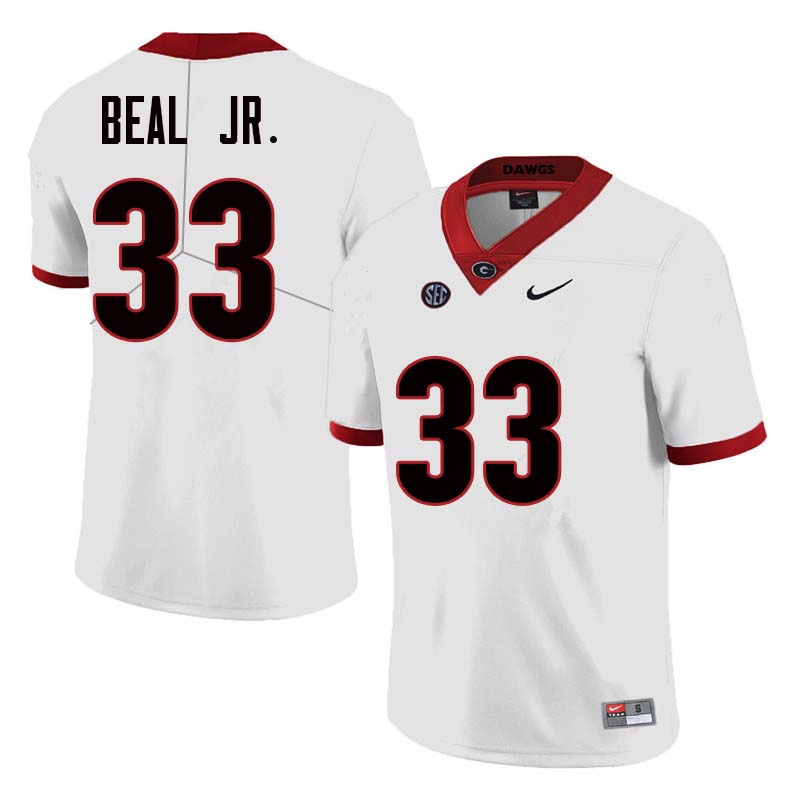Mens #33 Robert Beal Jr. Georgia Bulldogs Stitched Nike White College Football Game Jersey S-3XL