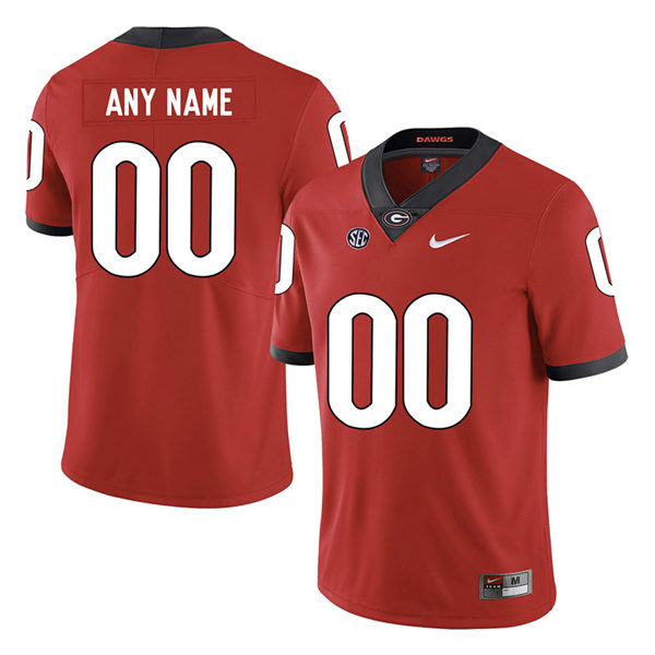 Men's Custom Georgia Bulldogs College Football Game Jersey Nike Red S-3XL