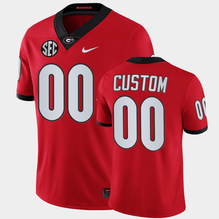 Men's Custom Georgia Bulldogs College Football Game Jersey Nike Red S-3XL
