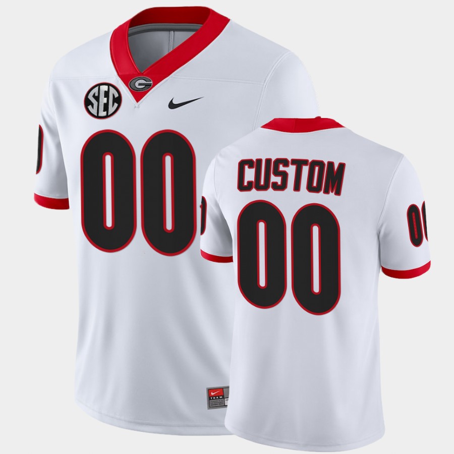 Men's Custom Georgia Bulldogs College Football Game Jersey Nike White S-3XL