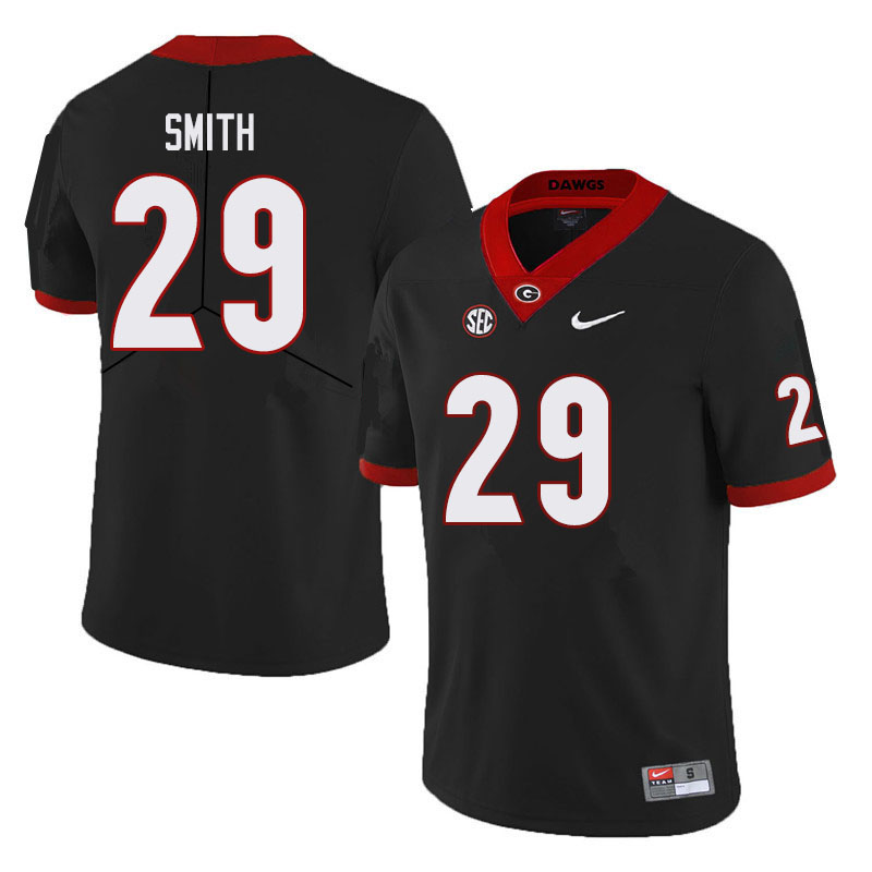 Mens #29 Christopher Smith Georgia Bulldogs Stitched Nike Black College Football Game Jersey S-3XL 