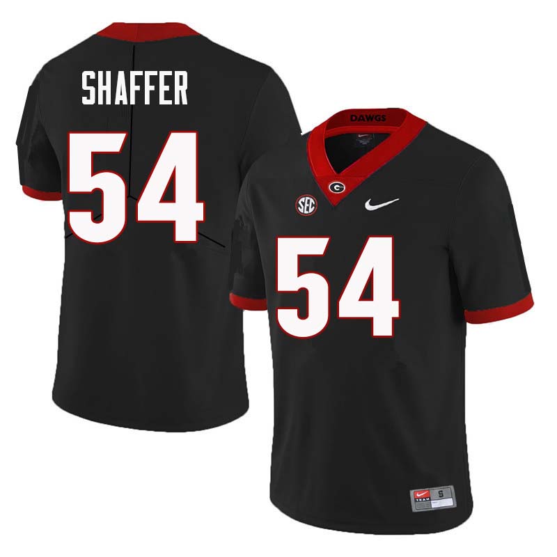 Mens #54 Justin Shaffer Georgia Bulldogs Stitched Nike Black College Football Game Jersey S-3XL 