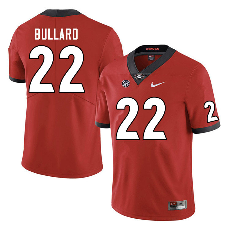 Mens #22 Javon Bullard Georgia Bulldogs Stitched Nike Team Color Red College Football Game Jersey S-3XL