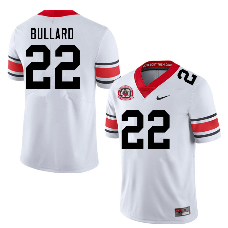 Mens #22 Javon Bullard Georgia Bulldogs Stitched Nike White Alternate 40th anniversary College Football Game Jersey S-3XL