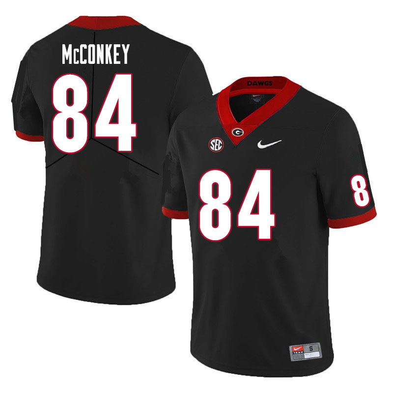 Mens #84 Ladd McConkey Georgia Bulldogs Stitched Nike Black College Football Game Jersey S-3XL 