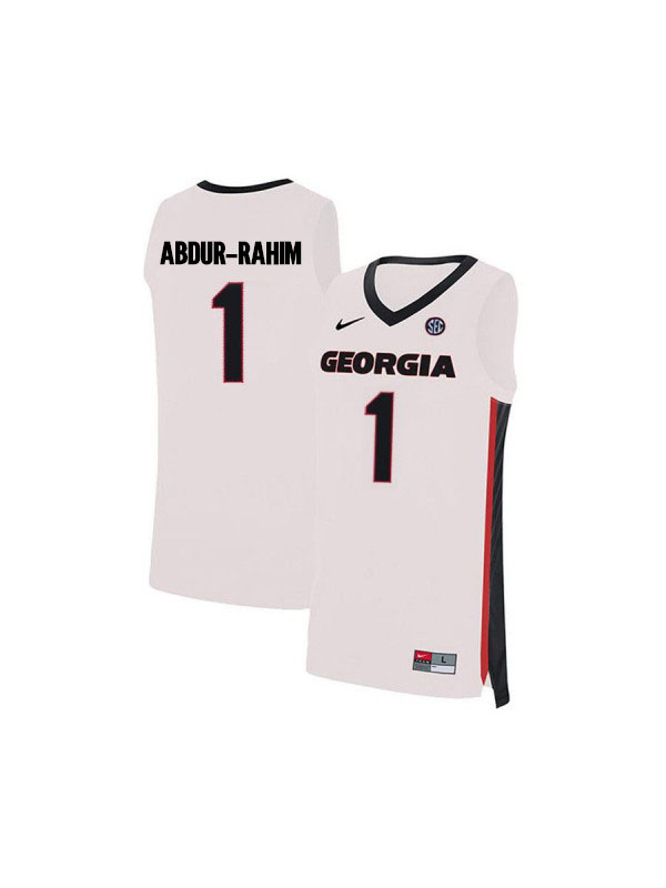 Men's #1 Jabri Abdur-Rahim Georgia Bulldogs Nike Red Stitched College Basketball Jersey