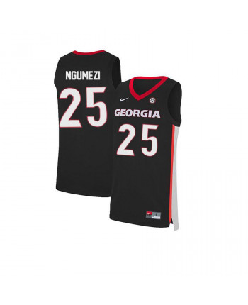 Men's #25 Amanze Ngumezi Georgia Bulldogs Nike Black Stitched College Basketball Jersey