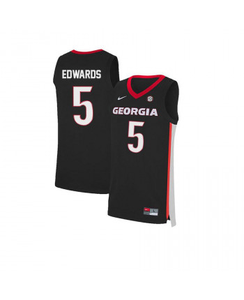 Men's #5 Anthony Edwards Georgia Bulldogs Nike Black Stitched College Basketball Jersey