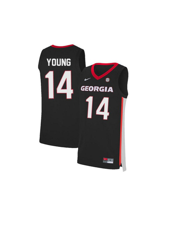 Men's #14 Brandon Young Georgia Bulldogs Nike Black Stitched College Basketball Jersey