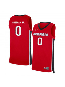 Men's #0 Donnell Gresham Jr. Georgia Bulldogs Nike Red Stitched College Basketball Jersey