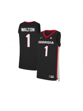 Men's #1 Jaykwon Walton Georgia Bulldogs Nike Black Stitched College Basketball Jersey