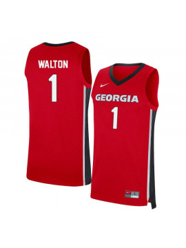 Men's #1 Jaykwon Walton Georgia Bulldogs Nike Red Stitched College Basketball Jersey
