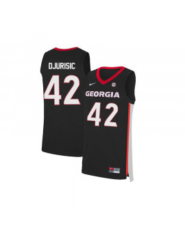 Men's #42 Nemanja Djurisic Georgia Bulldogs Nike Black Stitched College Basketball Jersey