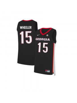 Men's #15 Sahvir Wheeler Georgia Bulldogs Nike Black Stitched College Basketball Jersey
