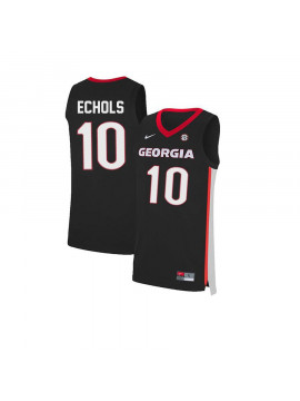 Men's #10 Taylor Echols Georgia Bulldogs Nike Black Stitched College Basketball Jersey