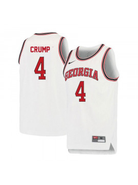 Men's #4 Tyree Crump Georgia Bulldogs Nike White Red Round Neck Stitched College Basketball Jersey  