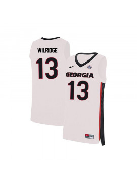 Men's #13 E'Torrion Wilridge Georgia Bulldogs Nike White Stitched College Basketball Jersey
