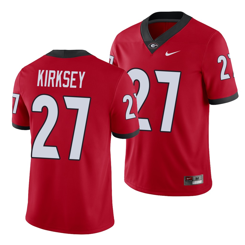 Mens #27 Austin Kirksey Georgia Bulldogs Stitched Nike Red College Football Game Jersey S-3XL