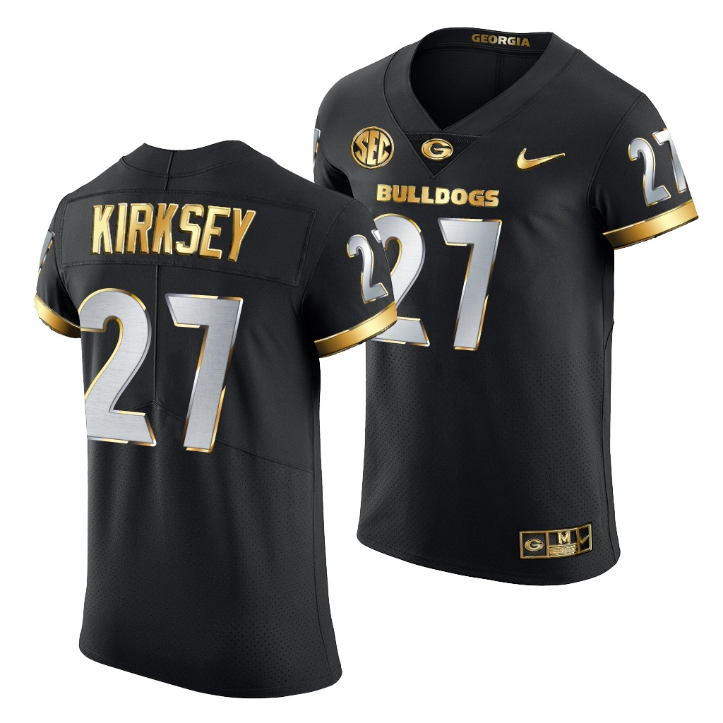 Mens #27 Austin Kirksey Georgia Bulldogs Stitched Nike Gold College Football Game Jersey S-3XL
