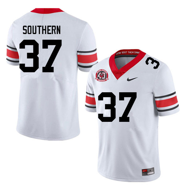 Mens #37 Drew Southern Georgia Bulldogs Stitched white alternate 40th anniversary football jersey