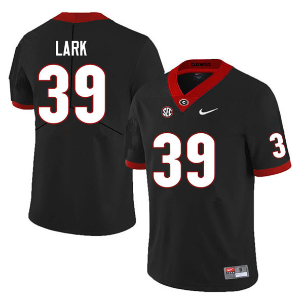 Mens #39  Collin Lark Georgia Bulldogs Stitched Black College Football Game Jersey 