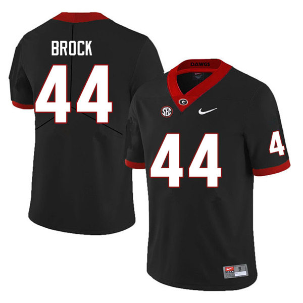 Mens #44 Cade Brock Georgia Bulldogs Stitched Black College Football Game Jersey
