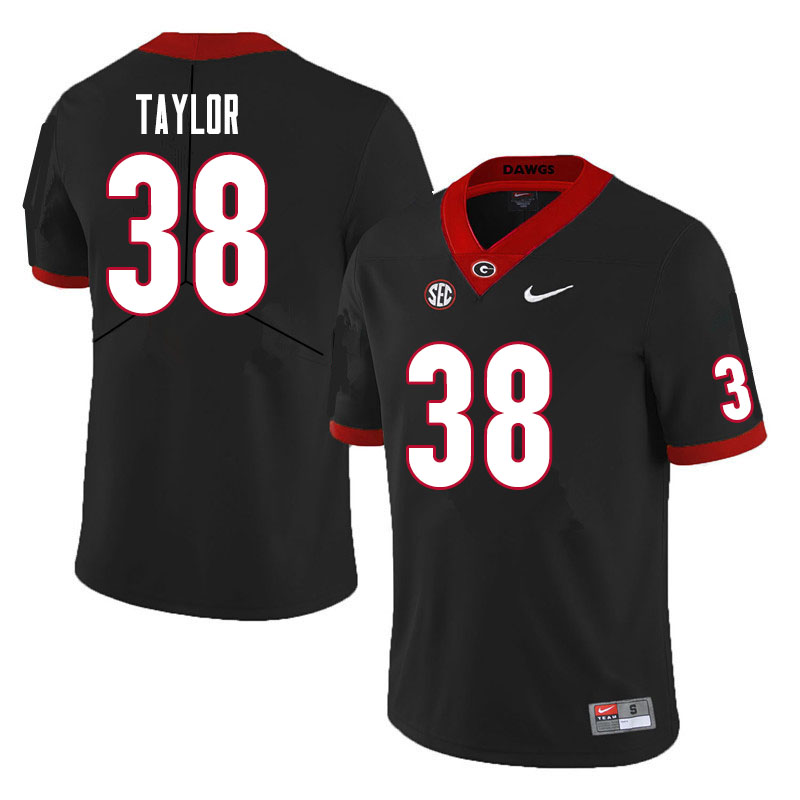 Mens #38 Patrick Taylor Georgia Bulldogs Stitched Nike Black College Football Game Jersey S-3XL