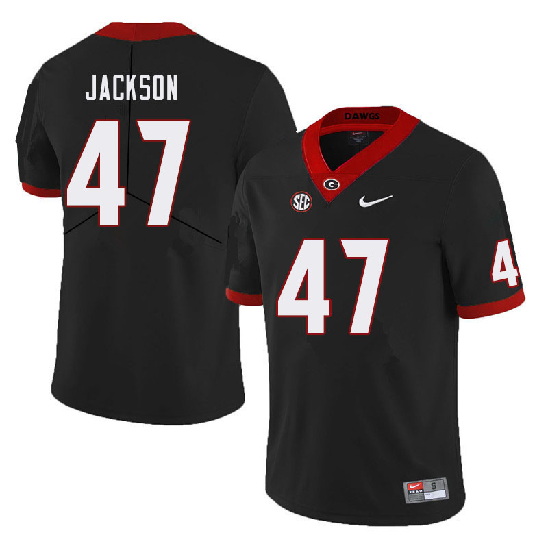 Mens #47 Dan Jackson Georgia Bulldogs Stitched Nike Black College Football Game Jersey S-3XL