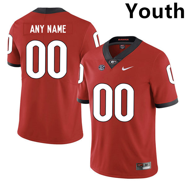 Youth's Custom Georgia Bulldogs Stitched College Football Game Jersey Nike Red S-2XL