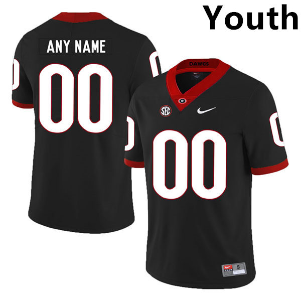 Youth's Custom Georgia Bulldogs Stitched College Football Game Jersey Nike Black S-2XL