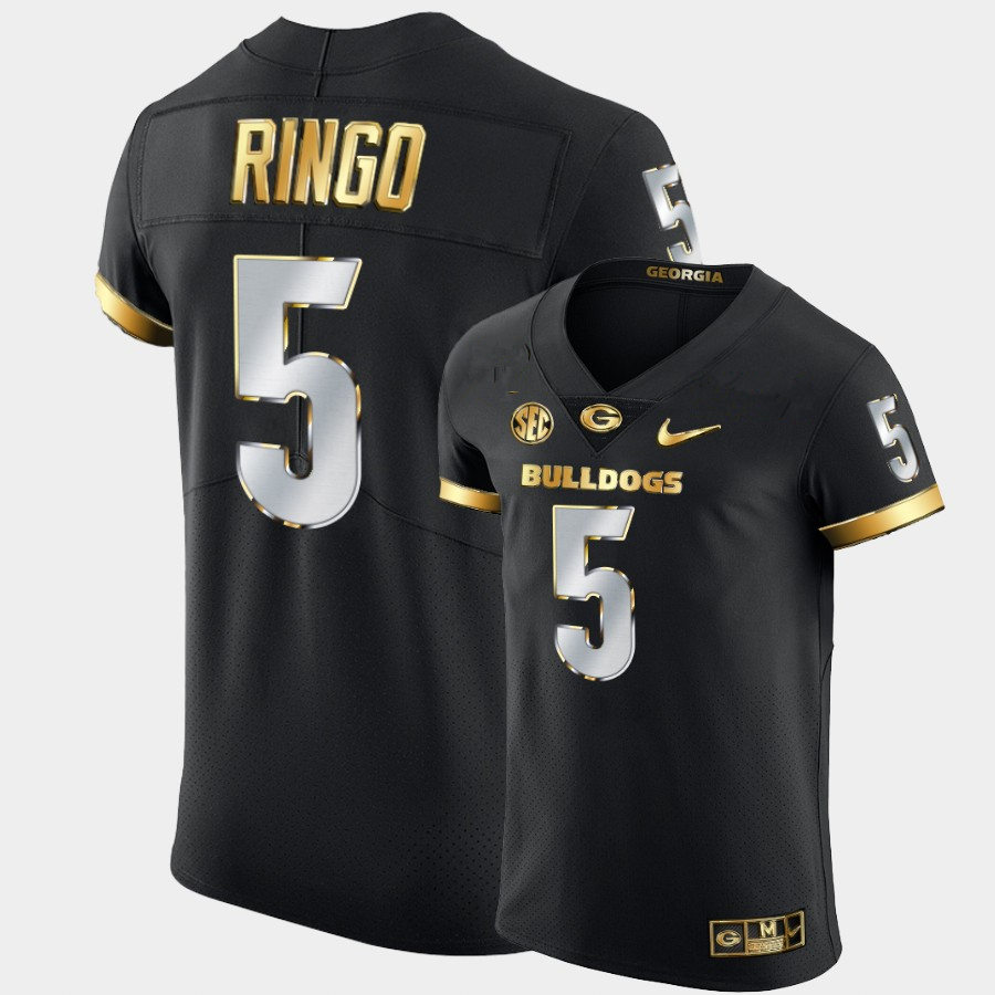 Mens #5 Kelee Ringo Georgia Bulldogs Stitched Nike Gold College Football Game Jersey S-3XL