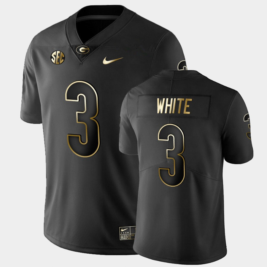 Mens #3 Zamir White Georgia Bulldogs Stitched Nike Golden College Football Game Jersey S-3XL