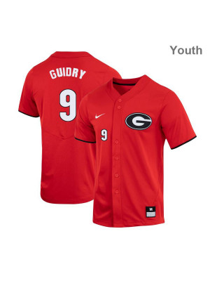 Youth's #9 Kameron Guidry Georgia Bulldogs Nike Red Alumni Baseball Player Jersey