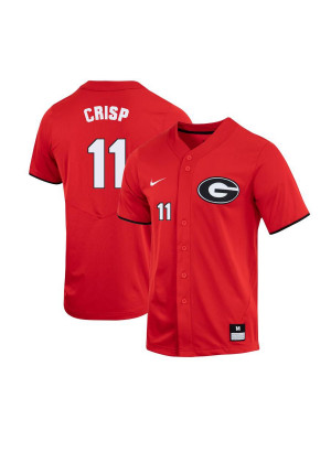 Men's #11 Nolan Crisp Georgia Bulldogs Nike Red Alumni Baseball Player Jersey