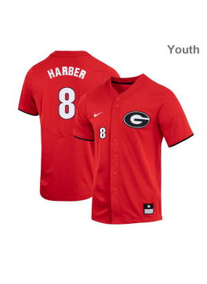Youth's #8 Parks Harber Georgia Bulldogs Nike Red Alumni Baseball Player Jersey
